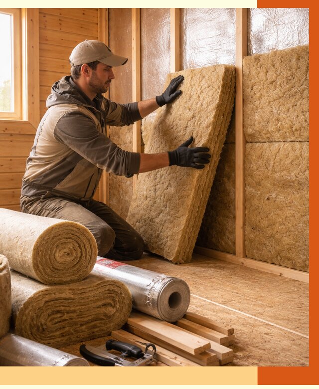 Утепление бани в Людиново под ключ от 4580 руб./м2 — утеплить потолок, пол и стены | ТепломастерЛюд