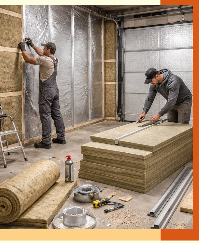 Утепление гаража в Людиново от 4580 руб/м2 — комплексное утепление ворот и стен | ТепломастерЛюд