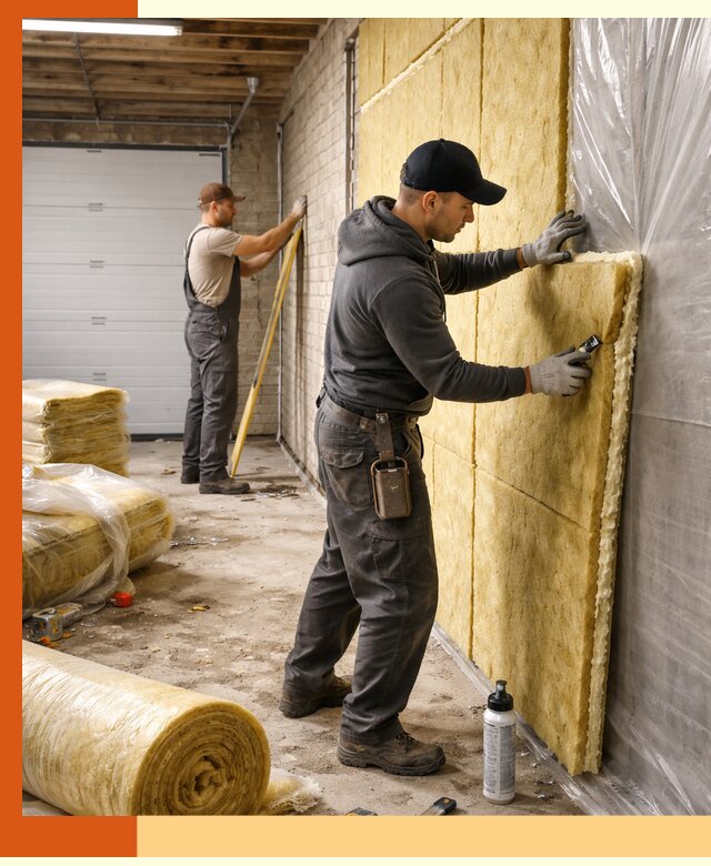 Утепление гаража под ключ в Людиново — все виды теплоизоляции