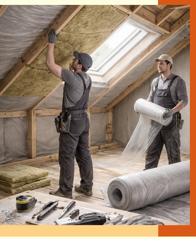 Утепление крыши изнутри мансарды в Людиново от 4275 руб./м² | ТепломастерЛюд