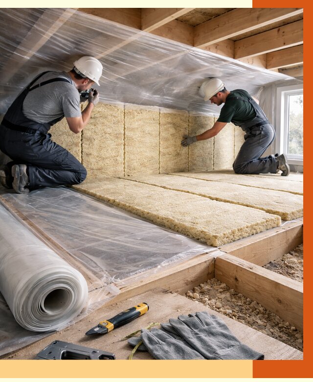 Утепление перекрытий в Людиново от 2901 руб/м2 — утепление межэтажных и чердачных | ТепломастерЛюд