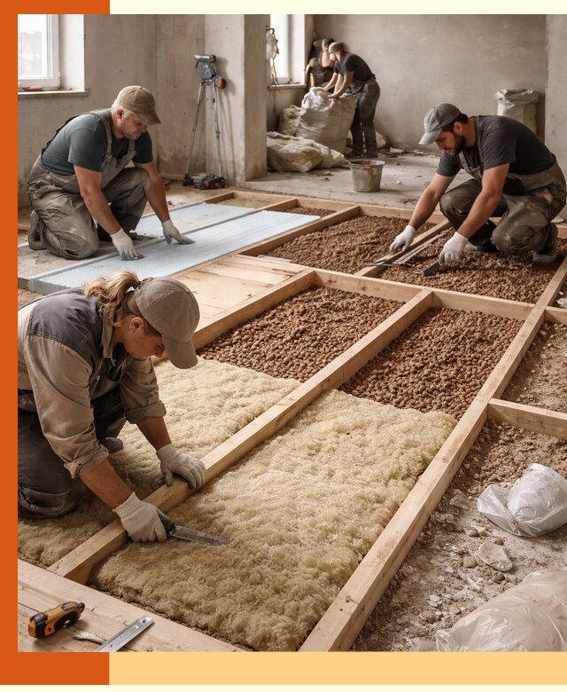 Утепление перекрытий жилых и промышленных зданий в Людиново