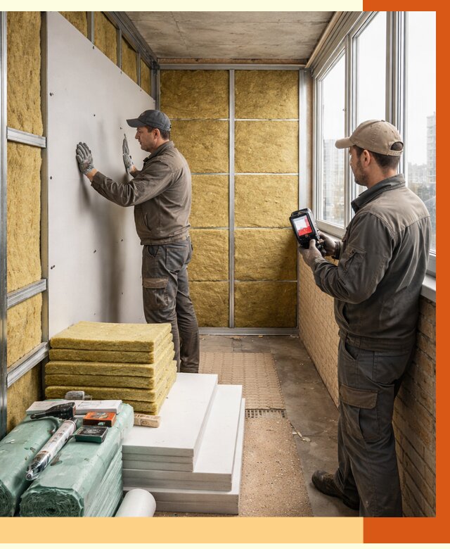 Утепление балкона в Людинове от 4580 руб. под ключ | ТепломастерЛюд