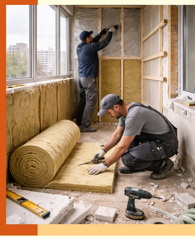 Утепление балкона под ключ в Людинове качественно и быстро