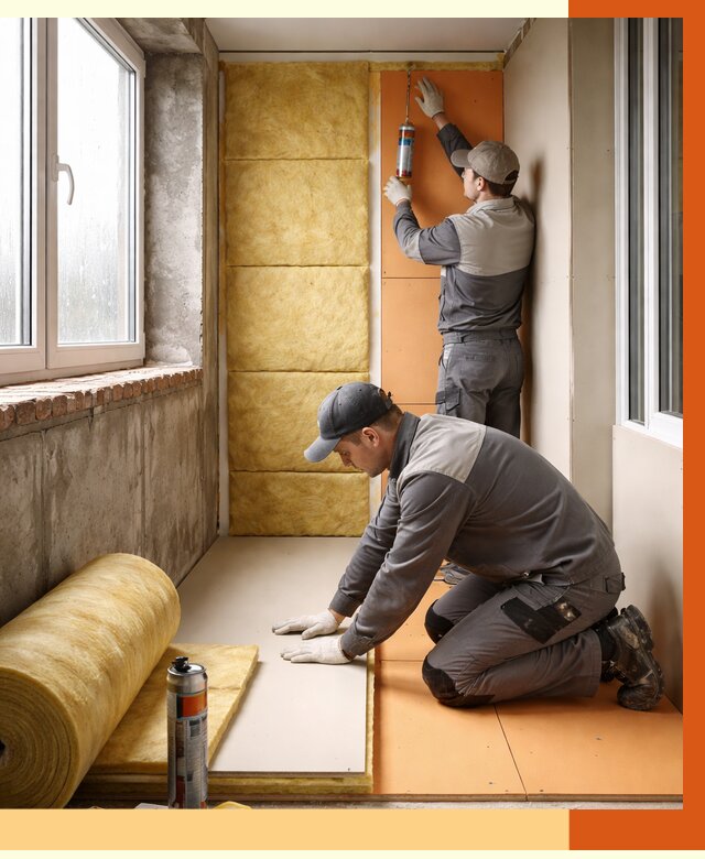 Утепление лоджии под ключ в Людиново от 6616 руб/м2 — комплексное решение | ТепломастерЛюд