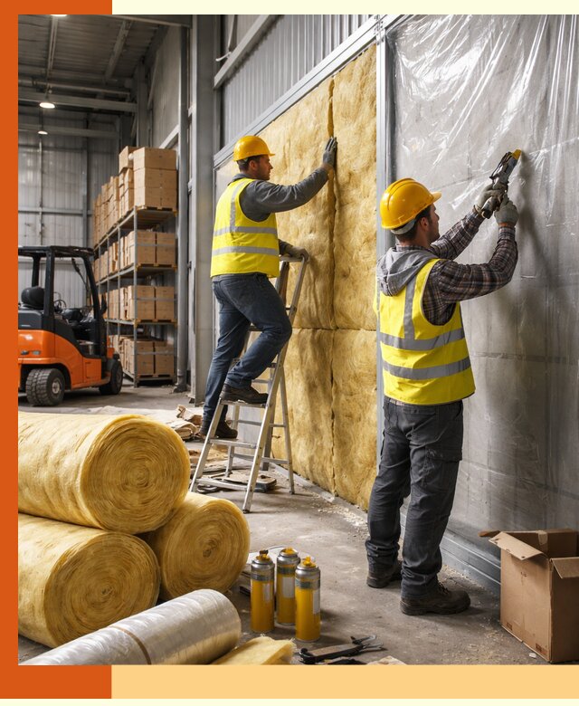 Утепление склада с техникой в Людиново под ключ