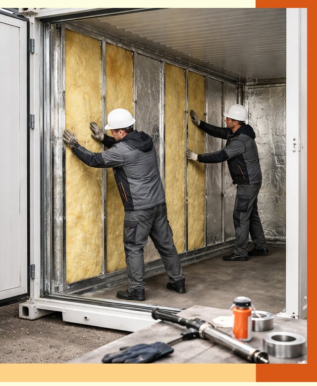 Утепление рефрижераторного контейнера в Людиново от 45801 руб./м² | ТепломастерЛюд