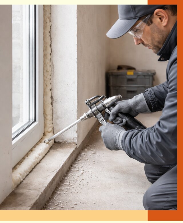 Герметизация стыков ППУ в Людиново от 1679 руб. за м2 — утепление примыканий под ключ | ТепломастерЛюд