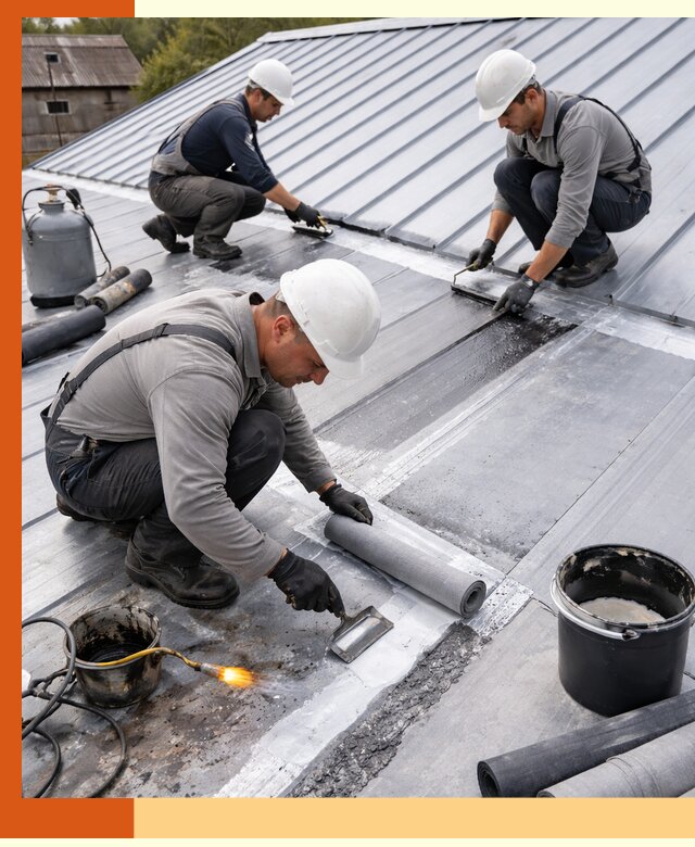 Гидроизоляция металлической кровли с гарантией в Людиново