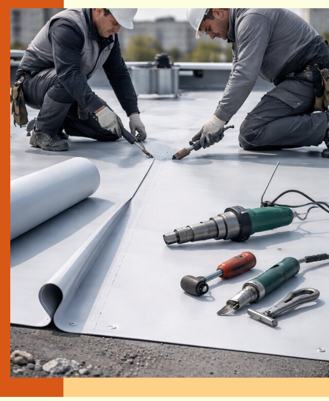 Гидроизоляция мембранной кровли в Людиново: монтаж и ремонт быстро