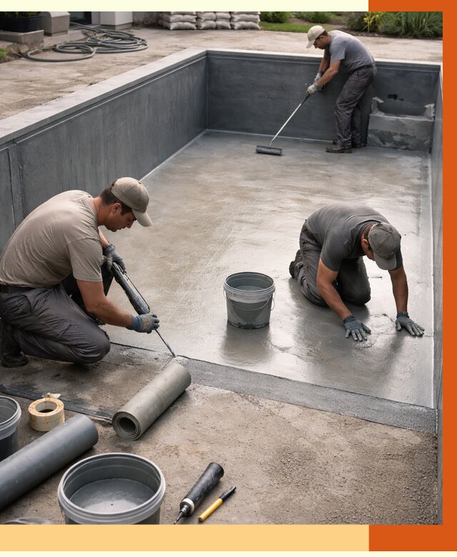 Профессиональная гидроизоляция бассейна в Людиново от 6616 руб. за м2 | ТепломастерЛюд