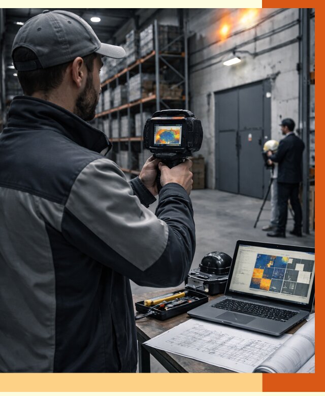 Тепловизионное обследование склада в Людиново от 6616 руб. | ТепломастерЛюд